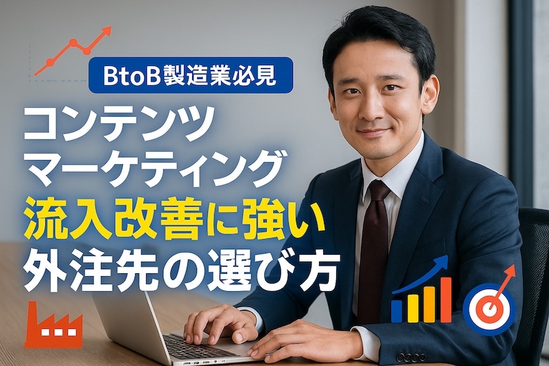 【BtoB製造業必見】コンテンツマーケティングの流入改善に強い外注先の選び方