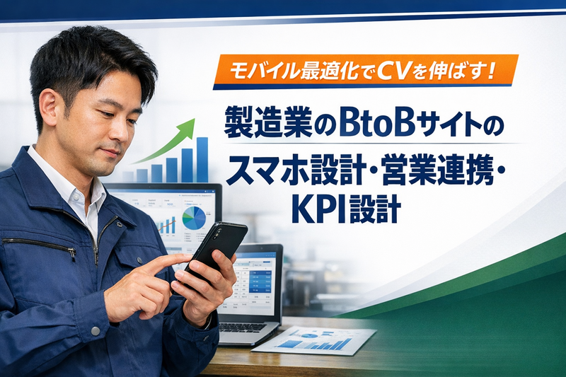 モバイル最適化でCVを伸ばす！製造業のBtoBサイトのスマホ設計・営業連携・KPI設計