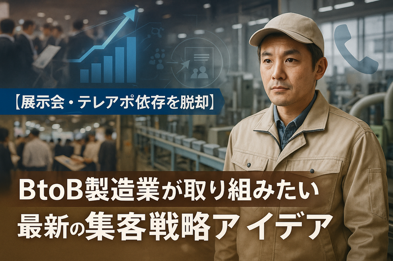 【展示会・テレアポ依存を脱却】BtoB製造業が取り組みたい最新の集客戦略アイデア