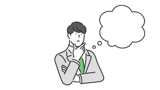 男性　悩む　イラスト