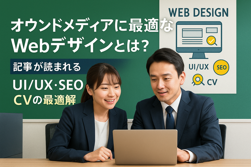 オウンドメディアに最適なWebデザインとは？ 記事が読まれるUI/UX・SEO・CVの最適解