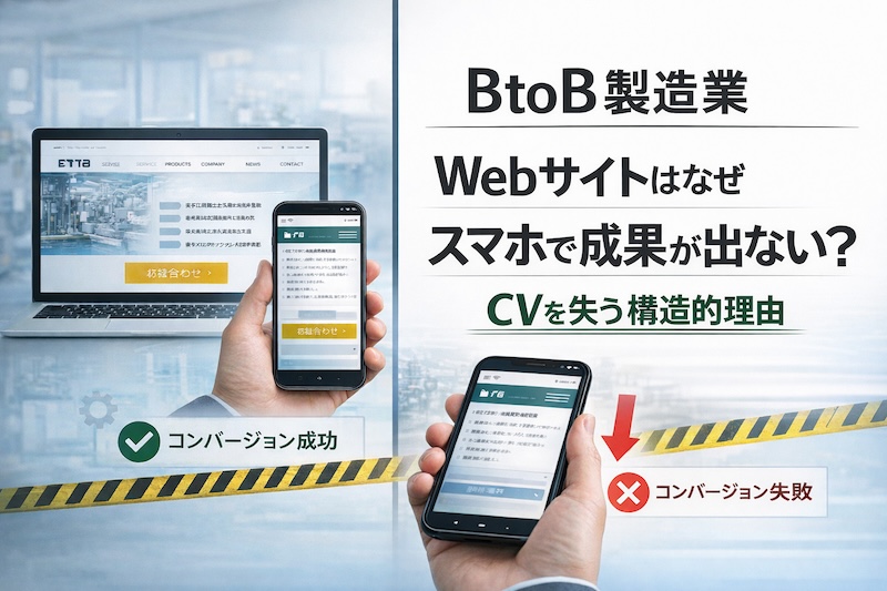 BtoB製造業サイトはなぜスマホで成果が出ないのか？CVを失う構造的理由